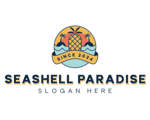 Pineapple Island Paradise logo design