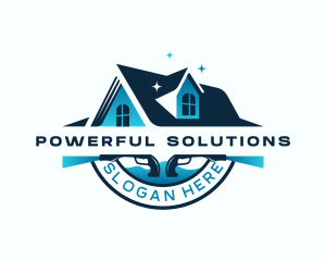 Pressure Washer Home Disinfection logo design