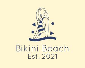 Beauty Woman Swimsuit logo design