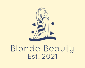 Beauty Woman Swimsuit logo design