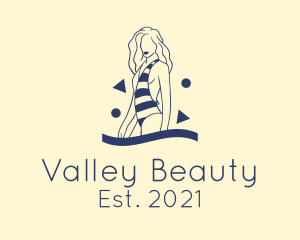 Beauty Woman Swimsuit logo design