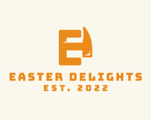 Hammer Letter E logo design