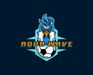 Soccer Varsity Rooster logo design