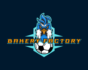 Soccer Varsity Rooster logo design