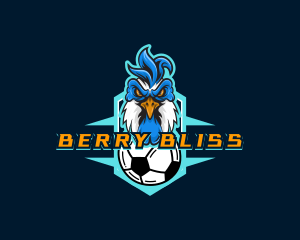 Soccer Varsity Rooster logo design