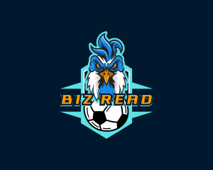 Soccer Varsity Rooster logo design