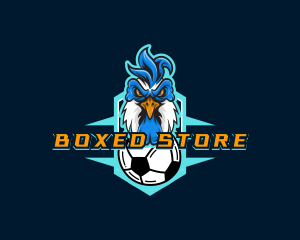 Soccer Varsity Rooster logo design