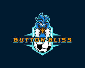 Soccer Varsity Rooster logo design