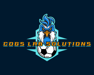 Soccer Varsity Rooster logo design