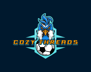 Soccer Varsity Rooster logo design