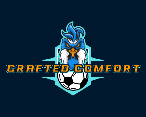 Soccer Varsity Rooster logo design