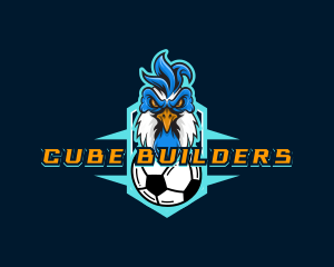 Soccer Varsity Rooster logo design