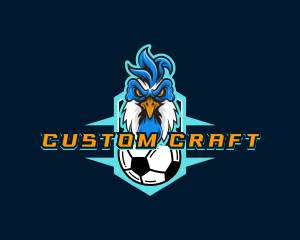 Soccer Varsity Rooster logo design