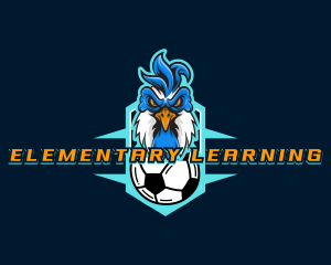 Soccer Varsity Rooster logo design