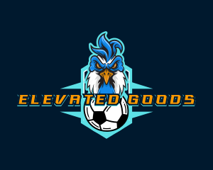 Soccer Varsity Rooster logo design