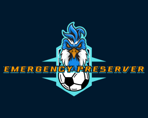 Soccer Varsity Rooster logo design