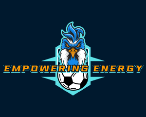 Soccer Varsity Rooster logo design