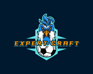 Soccer Varsity Rooster logo design