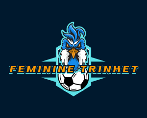 Soccer Varsity Rooster logo design