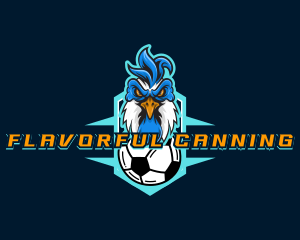 Soccer Varsity Rooster logo design