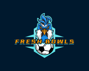 Soccer Varsity Rooster logo design