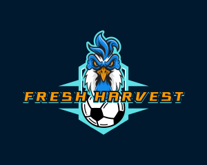 Soccer Varsity Rooster logo design