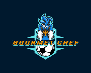 Soccer Varsity Rooster logo design