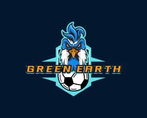 Soccer Varsity Rooster logo design