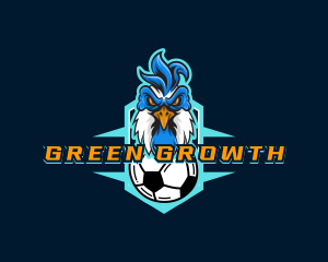 Soccer Varsity Rooster logo design