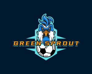 Soccer Varsity Rooster logo design