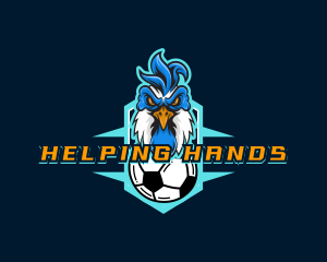 Soccer Varsity Rooster logo design