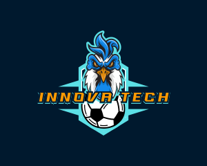 Soccer Varsity Rooster logo design