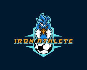 Soccer Varsity Rooster logo design