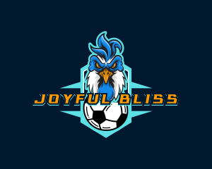 Soccer Varsity Rooster logo design