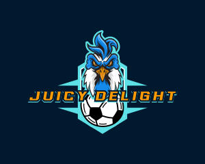 Soccer Varsity Rooster logo design