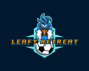 Soccer Varsity Rooster logo design