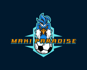 Soccer Varsity Rooster logo design