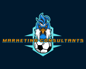 Soccer Varsity Rooster logo design