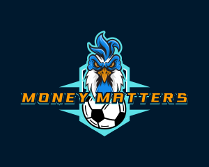 Soccer Varsity Rooster logo design