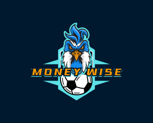 Soccer Varsity Rooster logo design