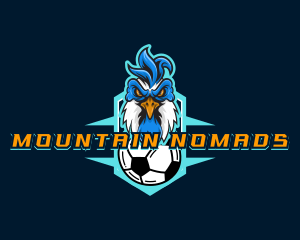 Soccer Varsity Rooster logo design