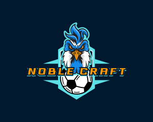 Soccer Varsity Rooster logo design