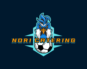 Soccer Varsity Rooster logo design