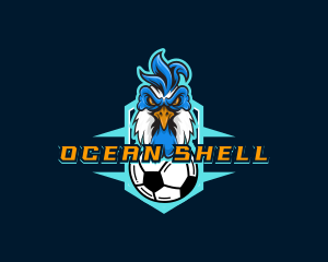 Soccer Varsity Rooster logo design