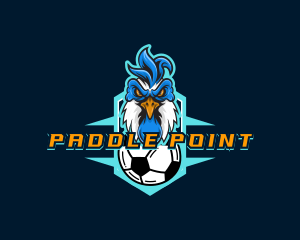 Soccer Varsity Rooster logo design