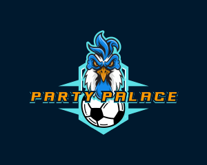 Soccer Varsity Rooster logo design