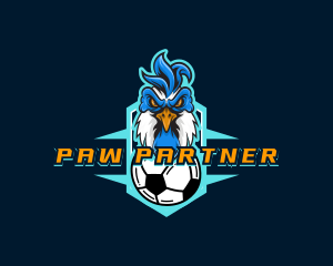 Soccer Varsity Rooster logo design