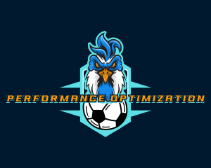 Soccer Varsity Rooster logo design