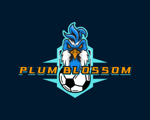 Soccer Varsity Rooster logo design