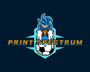 Soccer Varsity Rooster logo design